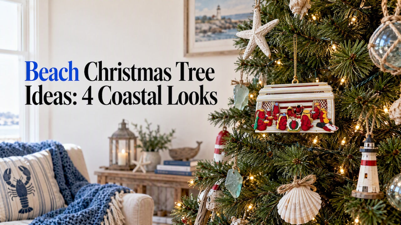 Beach Christmas Tree Ideas: 4 Coastal Looks, Ocean City, Lobster Gifts